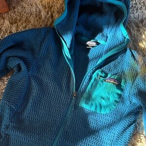 Patagonia Women’s R1 Air Fleece XS Fleece Hoodie Blue